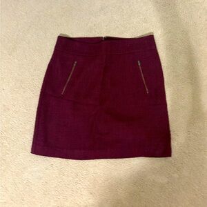 Loft burgundy skirt